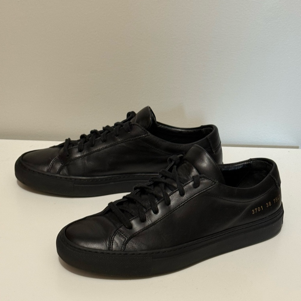 Common Projects Black Leather Sneakers